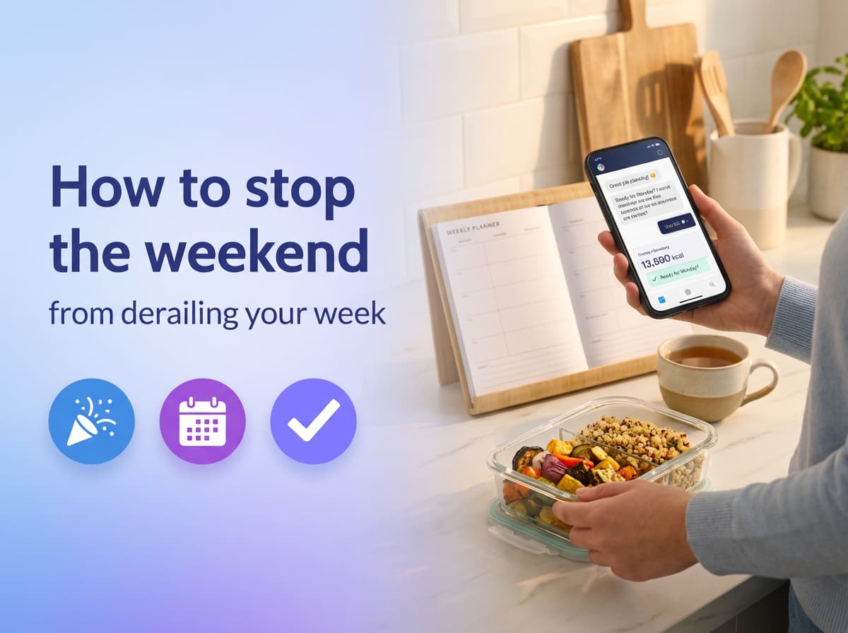 Visual guide to a weekend health recovery plan and habit building
