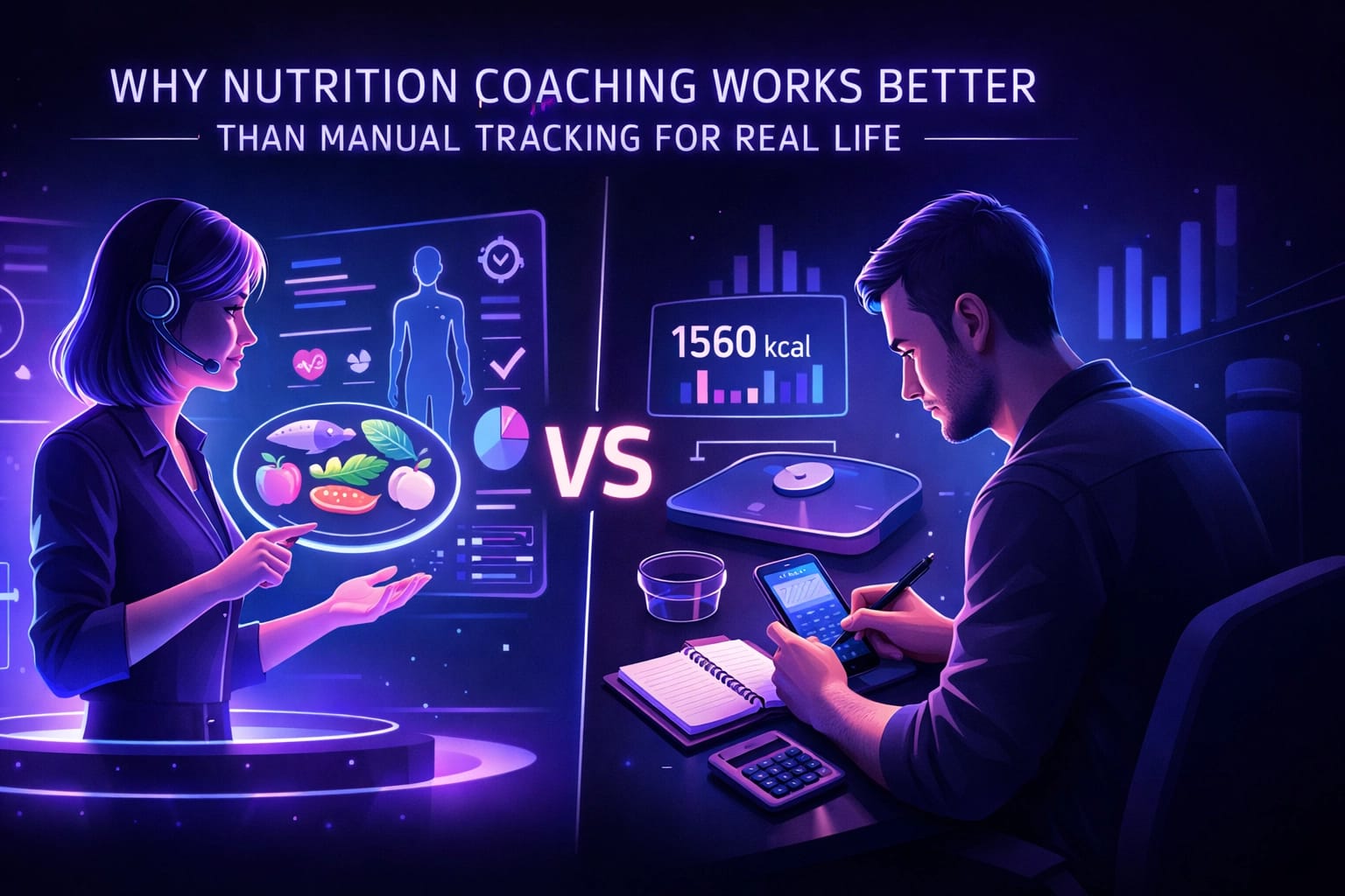 Nutrition coaching vs manual calorie tracking