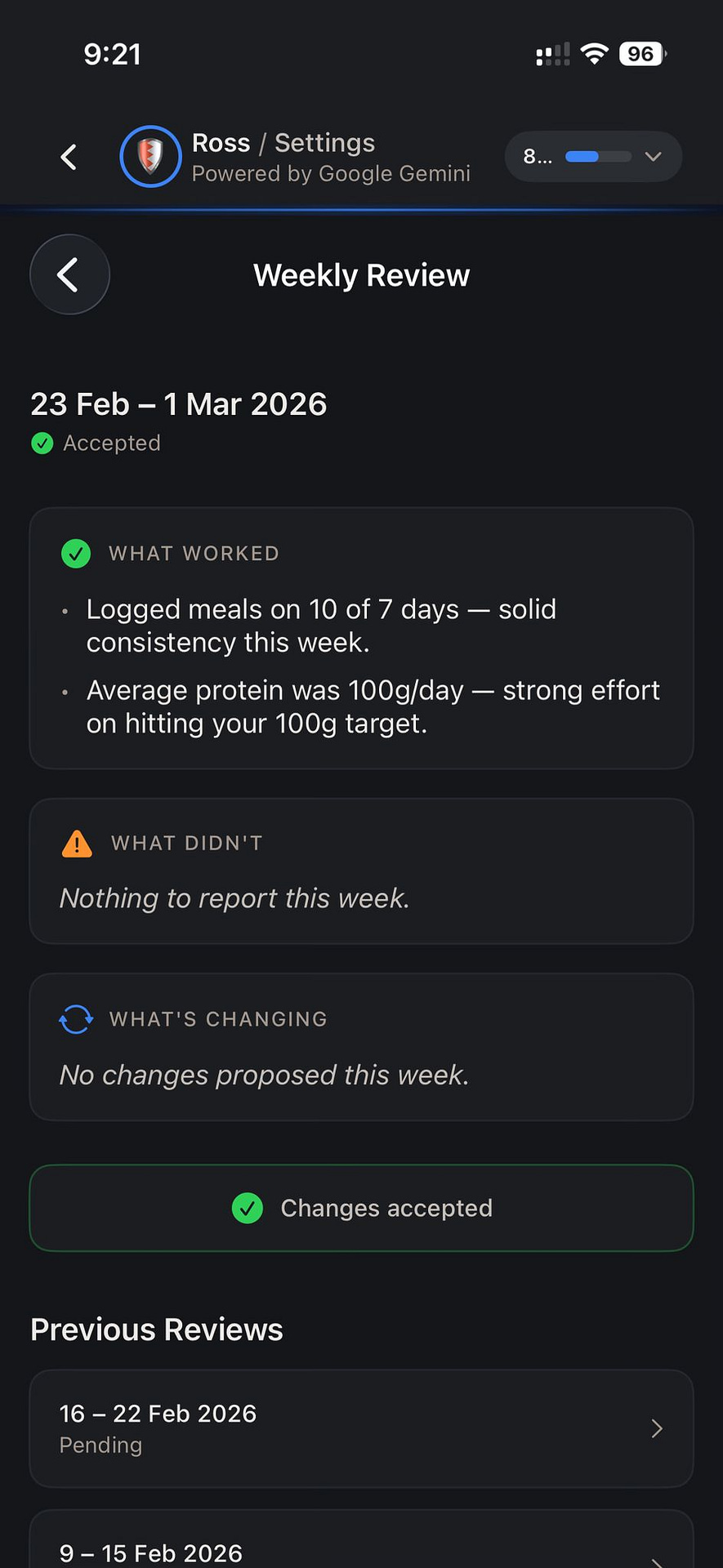 Weekly review